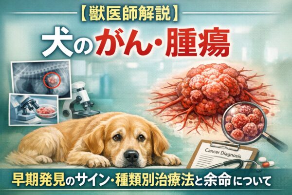 【獣医師解説】犬のがん・腫瘍｜早期発見のサイン・種類別治療法と余命について